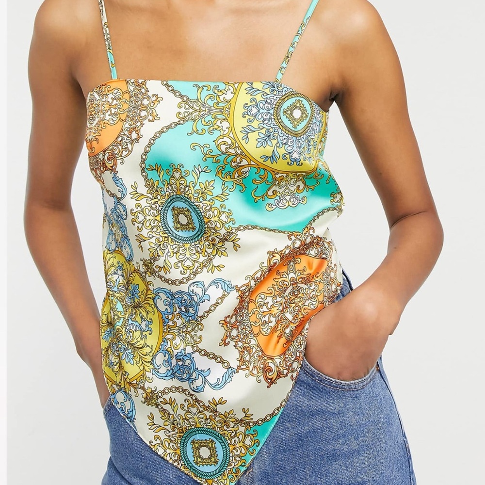 RIVER ISLAND • Scarf Print Bandana Cami